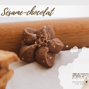 Biscuit Rosace sésame chocolat (sachet 100g kraft)